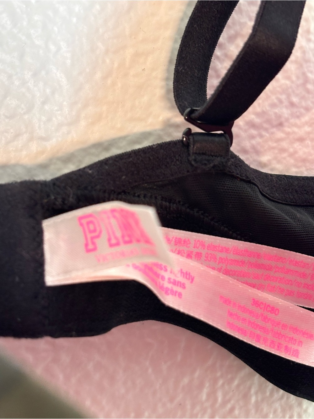 PINK Victoria's Secret Olive & Black Camouflage Wireless Bralette - Picture 2 of 4